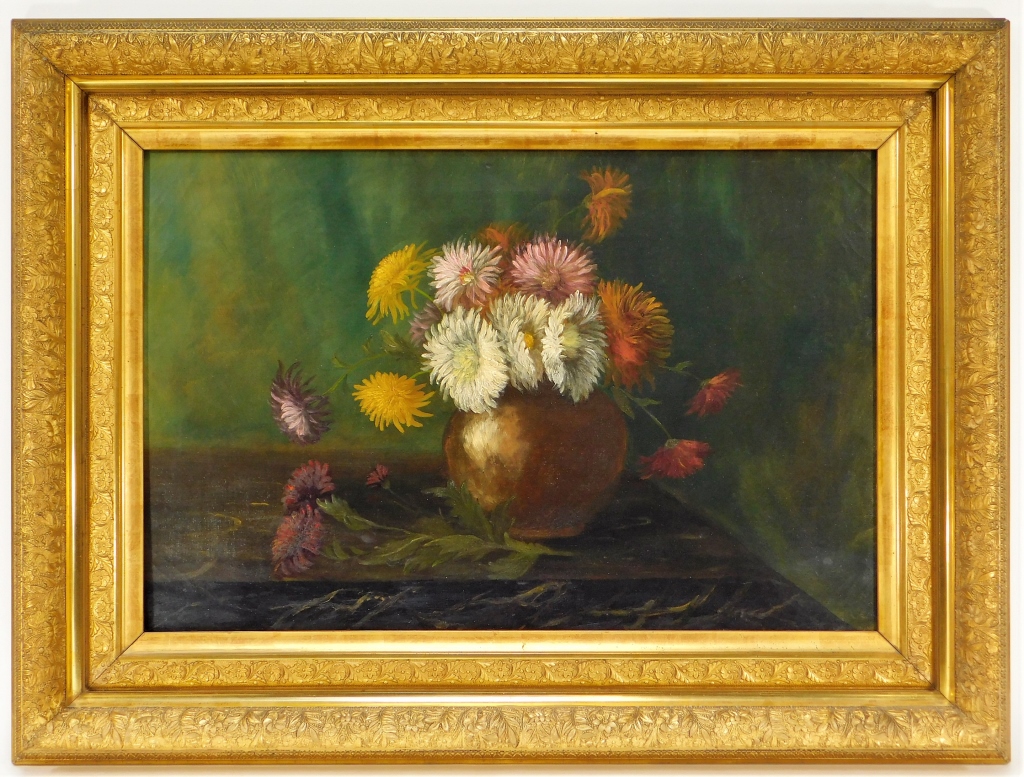 19C VICTORIAN CHRYSANTHEMUM STILL LIFE