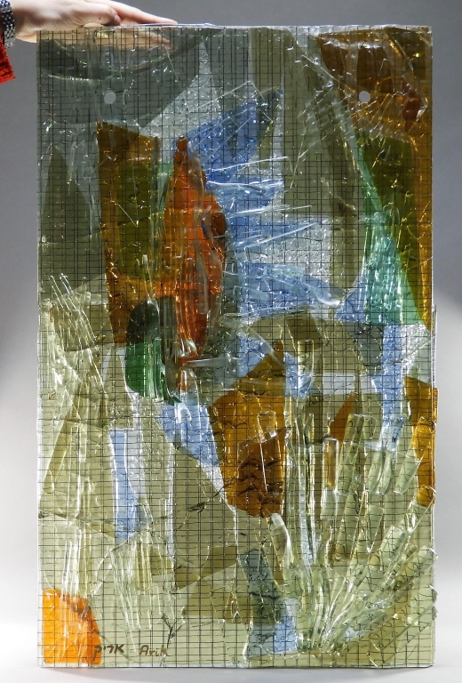 ARIK LAMINATED GLASS ABSTRACT WALL 29c392