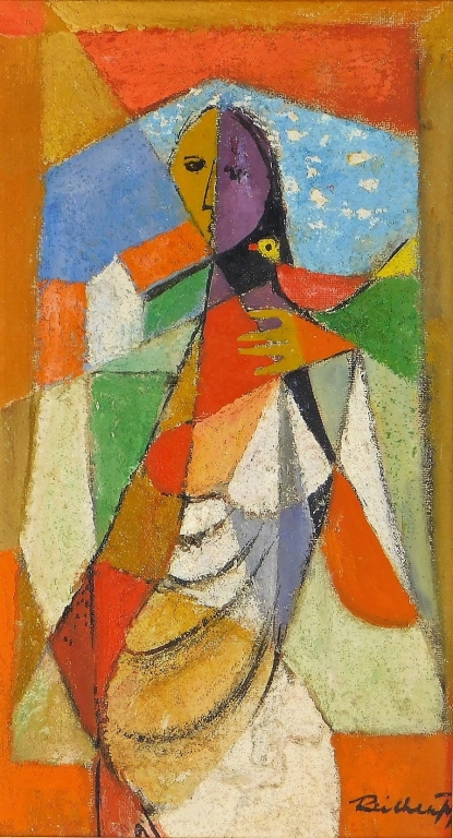 FRANTISEK REICHENTAL CUBIST PAINTING 29c414