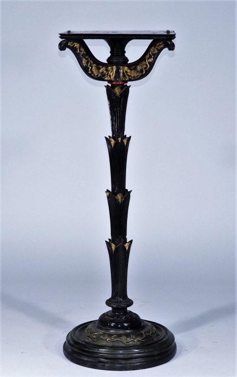 19C JAPANNED GILT LACQUERED WOOD