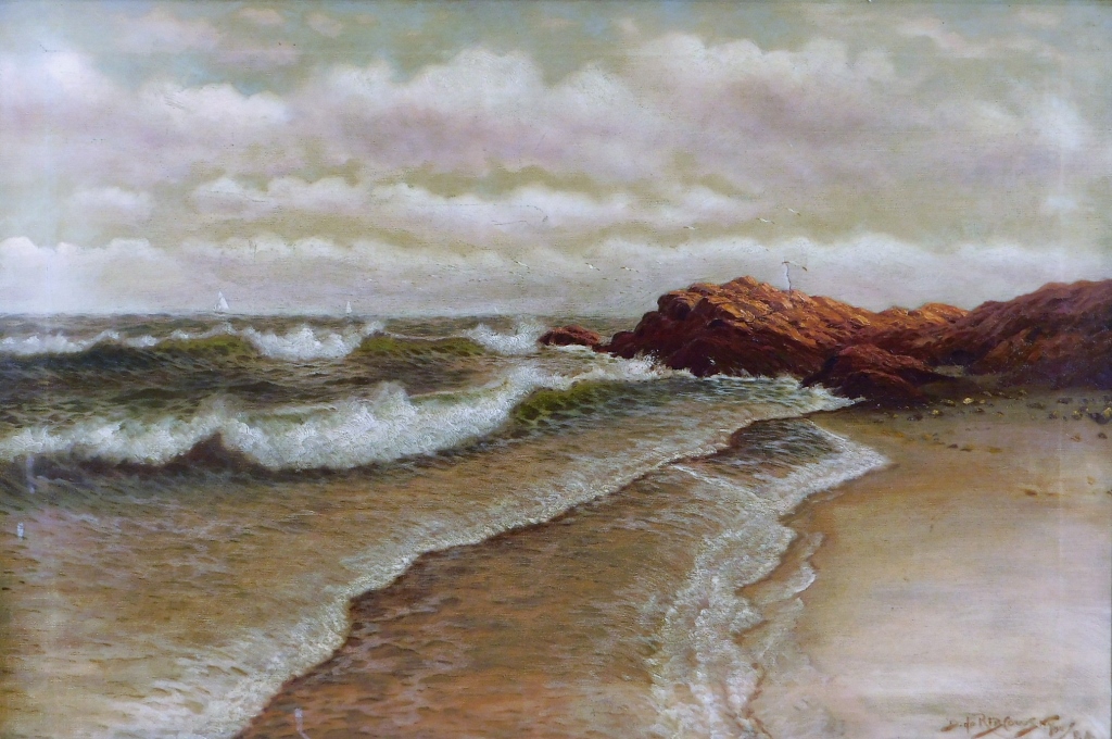 RICHARD DEY DE RIBCOWSKY COASTAL SEASCAPE