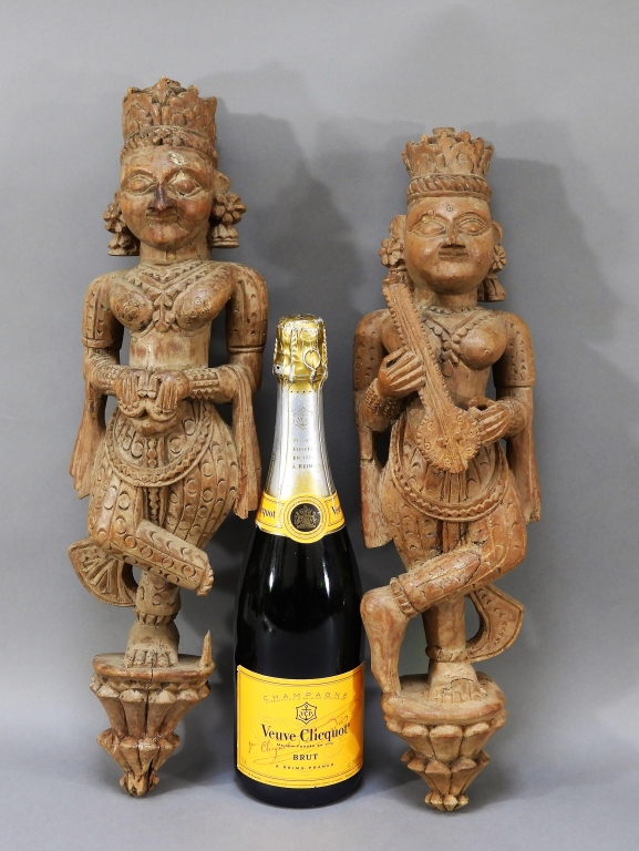 PR CARVED HARDWOOD INDIAN DEITY