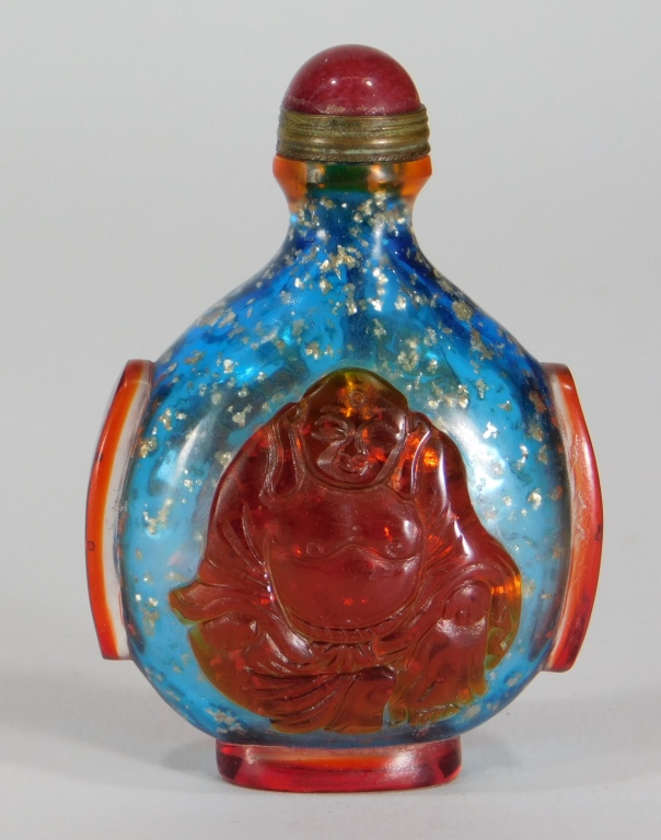 CHINESE PEKING GLASS BUDDHA SNUFF