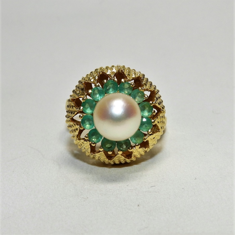 LADY S SYNTHETIC EMERALD PEARL 29c60c