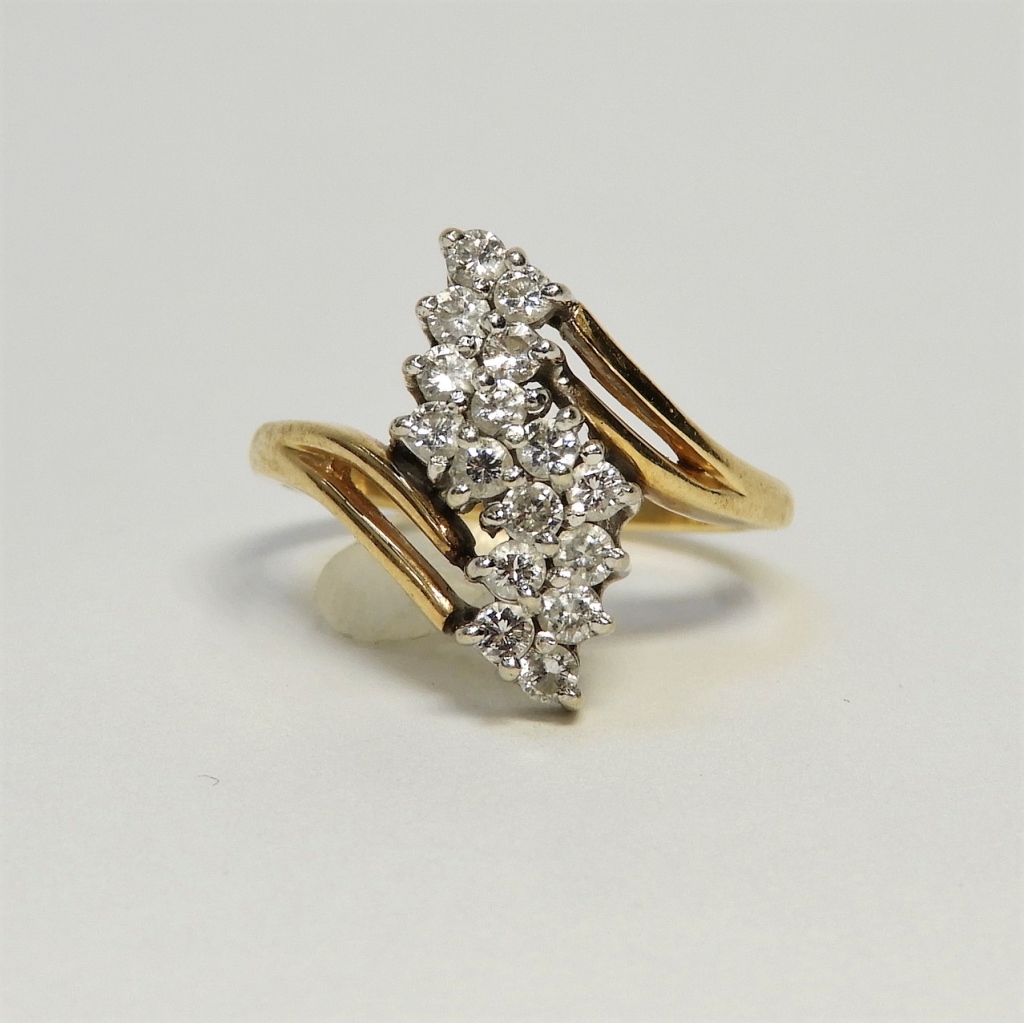 14K YELLOW GOLD DIAMOND LADY S 29c672