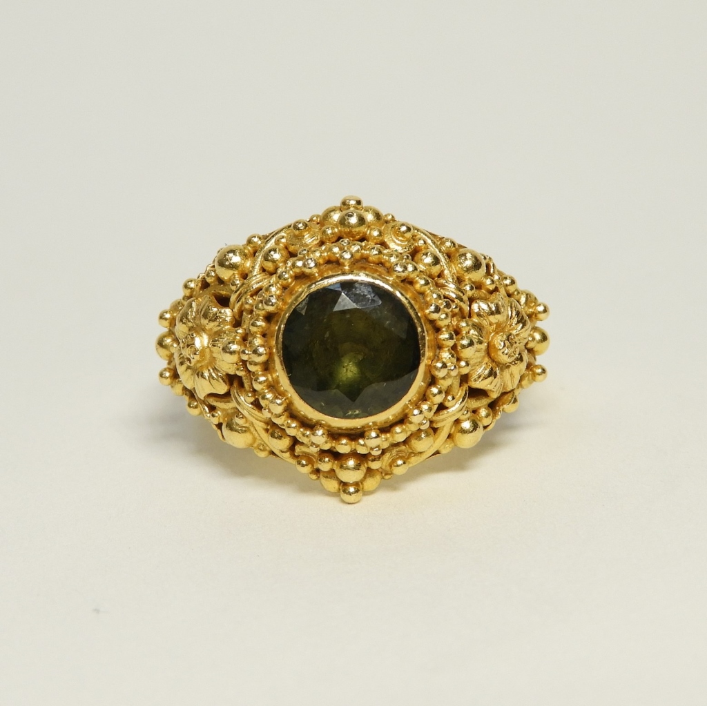 FINE INDIAN MUGHAL 22K GOLD TOURMALINE 29c6a8