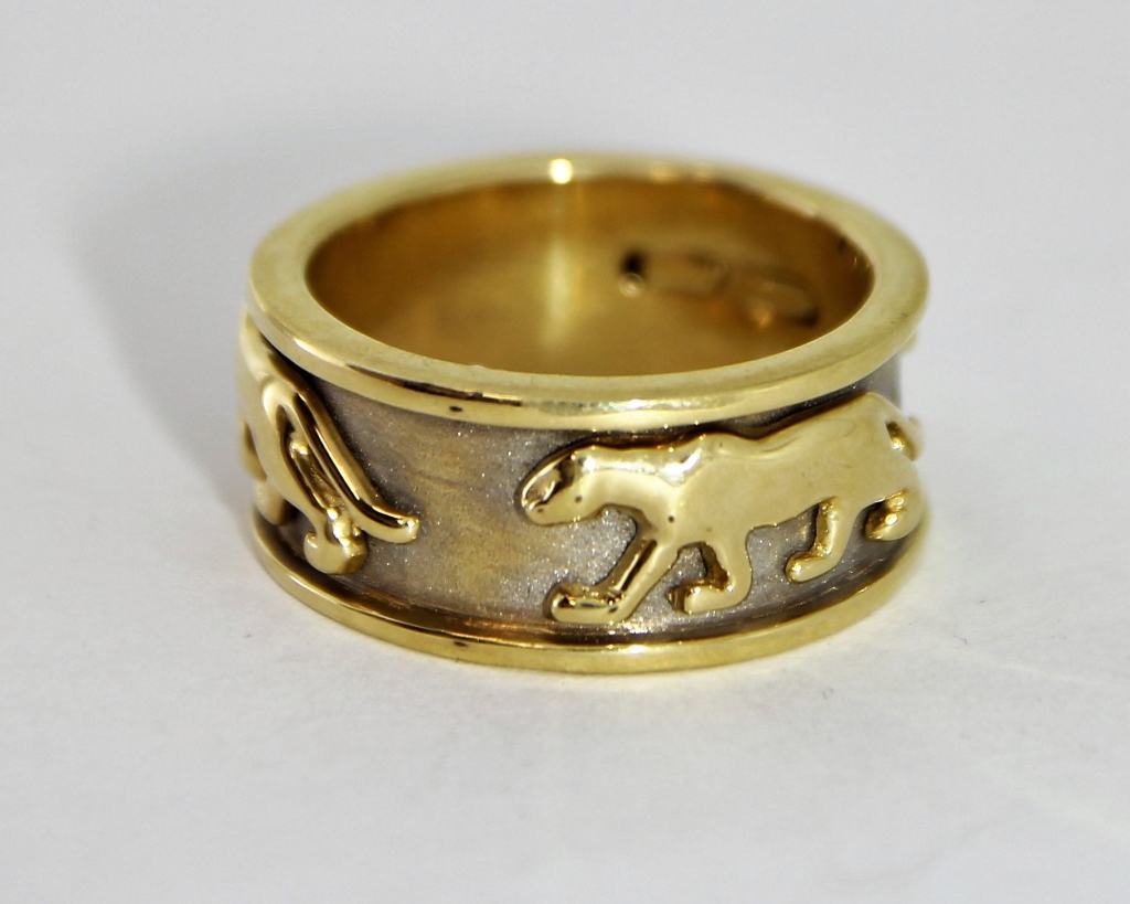 14K GOLD MEN S HIGH RELIEF PANTHER 29c6bd