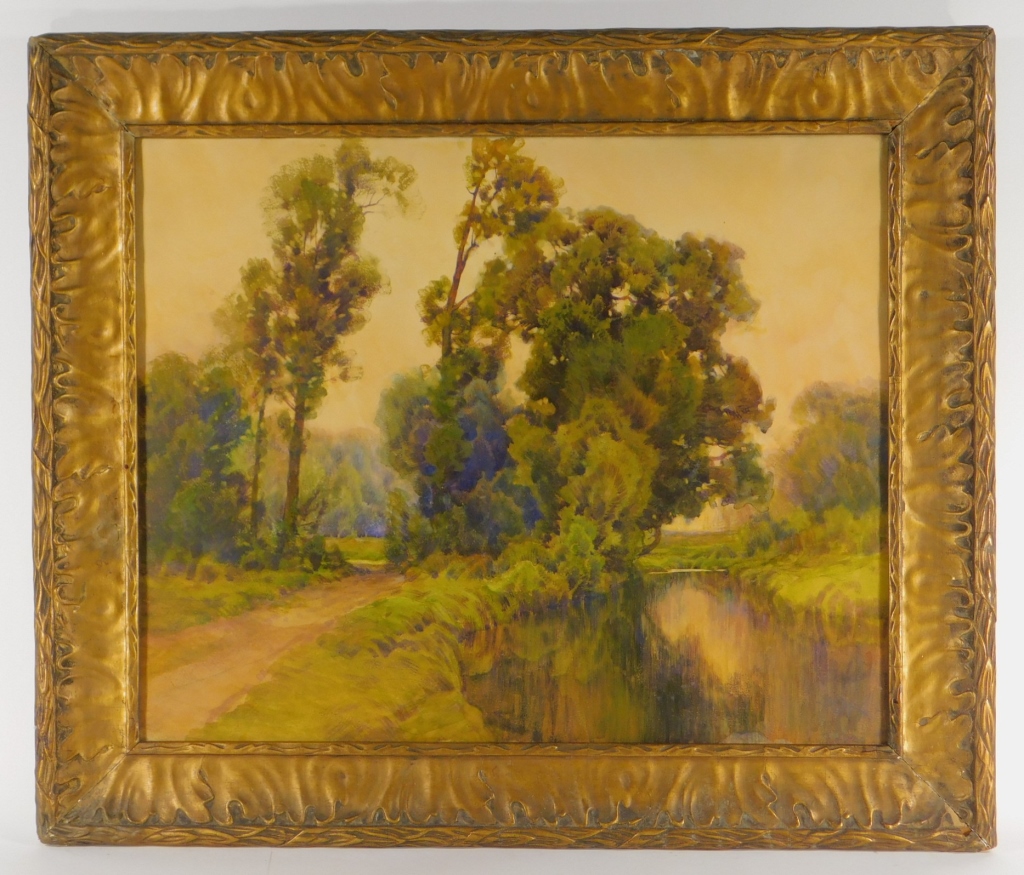 LG HEZEKIAH DYER SUMMER RIVER LANDSCAPE