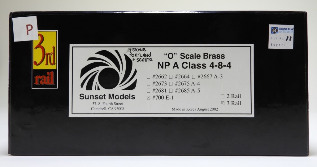 3RD RAIL O SCALE BRASS NP A CLASS 4-8-4