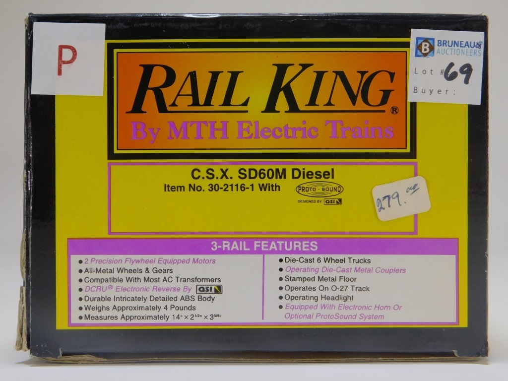 RAIL KING C.S.X. SD60M DIESEL ENGINE