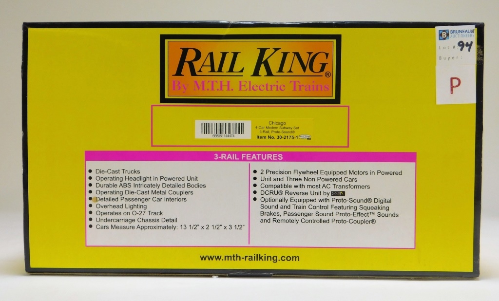 RAIL KING CHICAGO 4 CAR MODERN 29c7ea