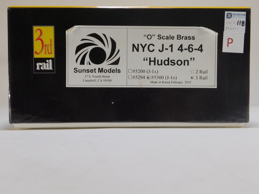 SUNSET 3RD RAIL O SCALE BRASS NYC 29c822