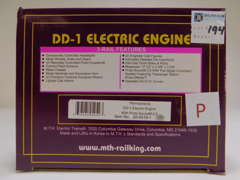 MTH PENNSYLVANIA DD1 ELECTRIC ENGINE 29c8b2