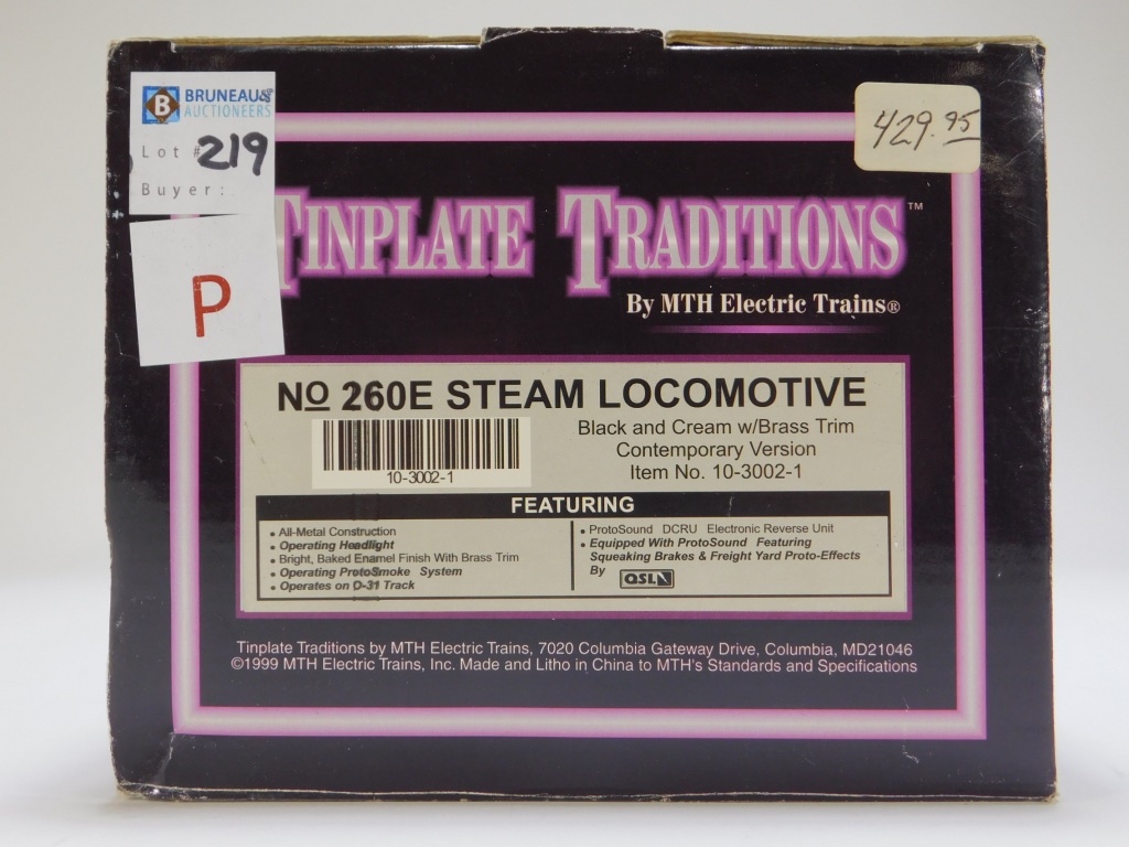 MTH TIN PLATE TRADITIONS 260E STEAM