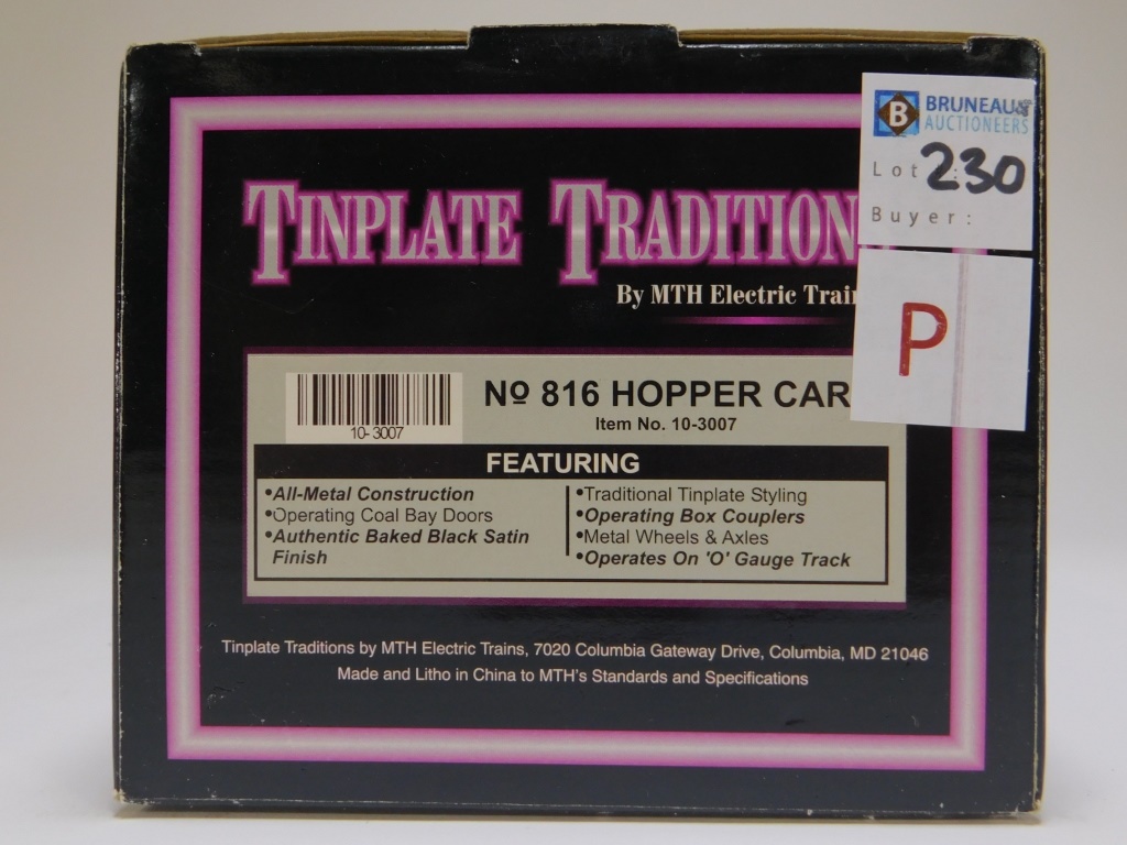 MTH TINPLATE TRADITIONS BLACK 816