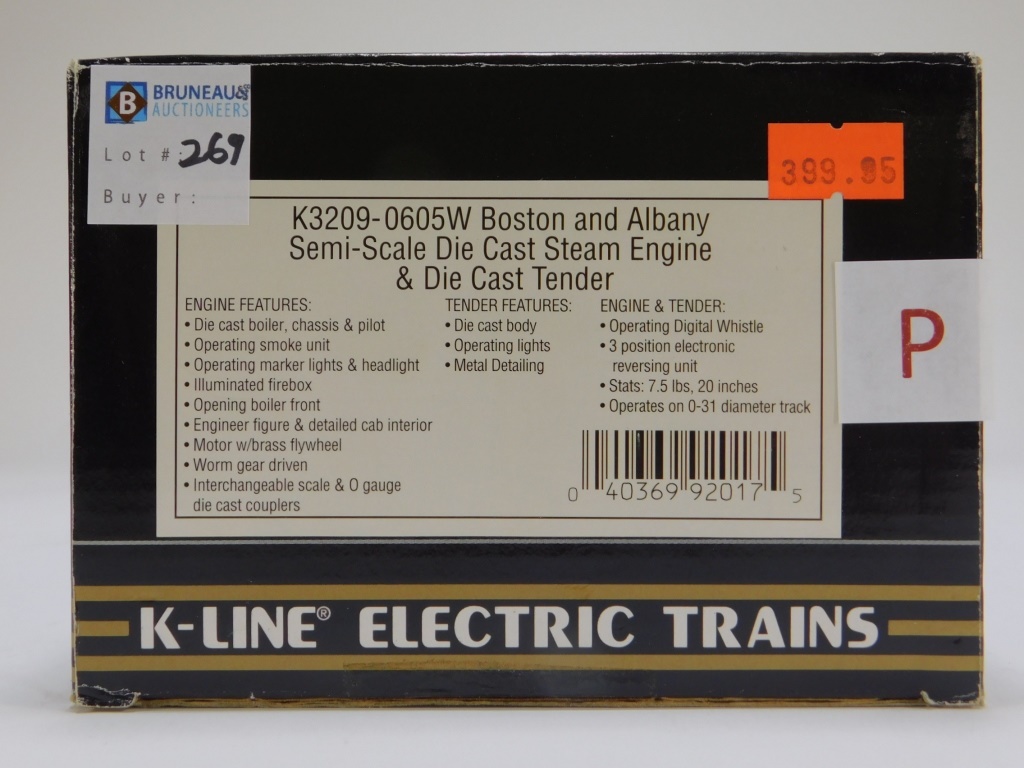 K LINE ELECTRIC BOSTON ALBANY STEAM 29c940