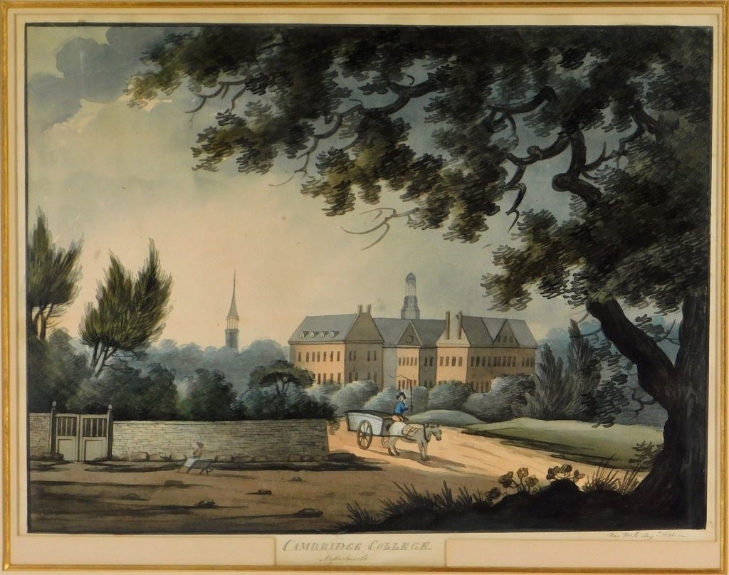 1801 WATERCOLOR PAINTING OF CAMBRIDGE