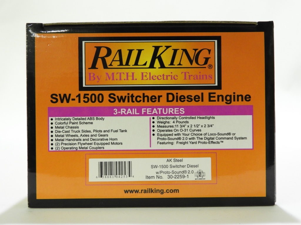 RAIL KING AK STEEL SW 1500 SWITCHER 29cc61