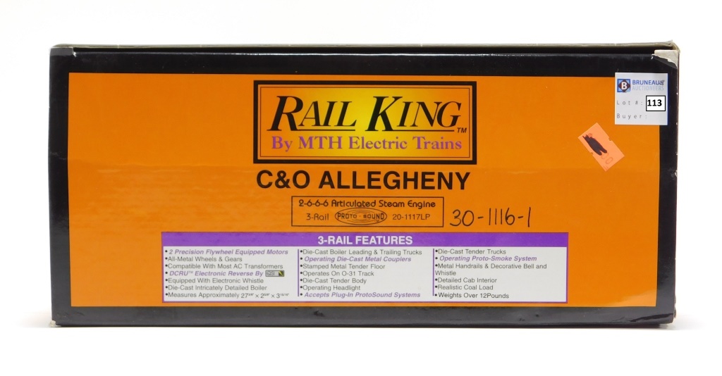 RAIL KING C O ALLEGHENY 2666 STEAM 29cd26