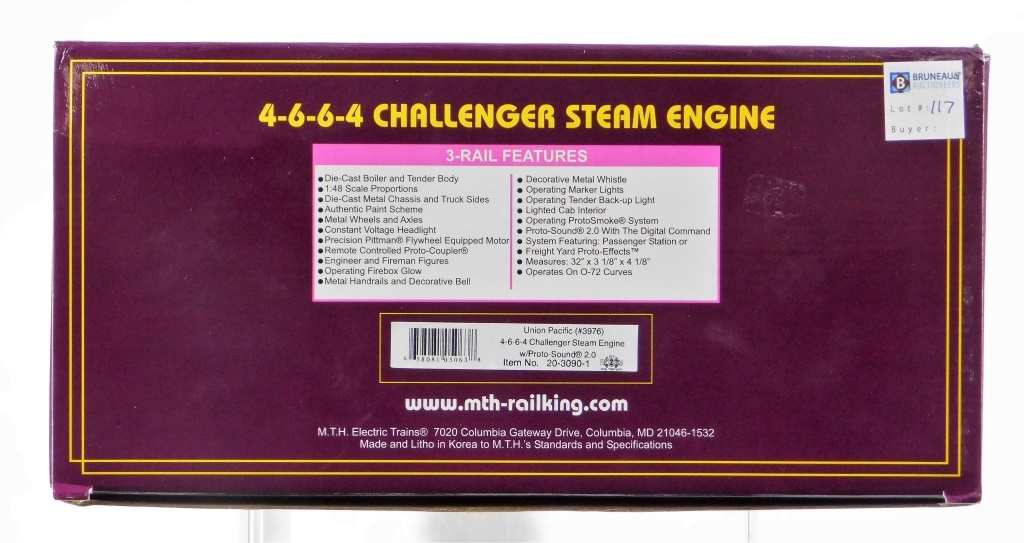 MTH UNION PACIFIC 4 6 6 4 CHALLENGER 29cd2b