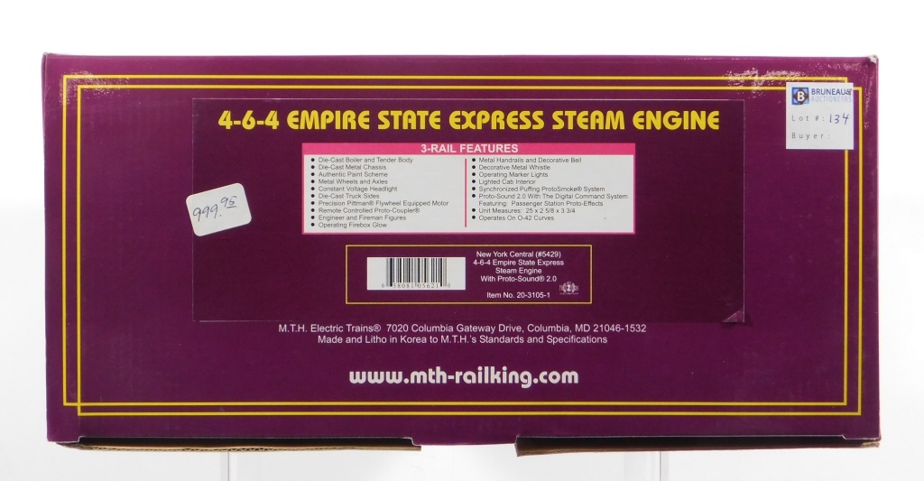 MTH NEW YORK CENTRAL EMPIRE STATE 29cd47