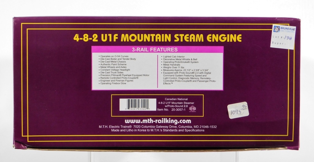 MTH CANADIAN NATIONAL U1F MOUNTAIN 29cd4d