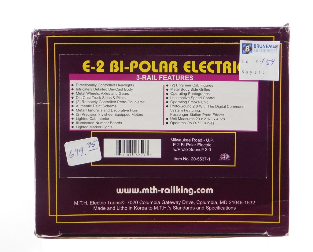 MTH MILWAUKEE E 2 BI POLAR ELECTRIC 29cd6b