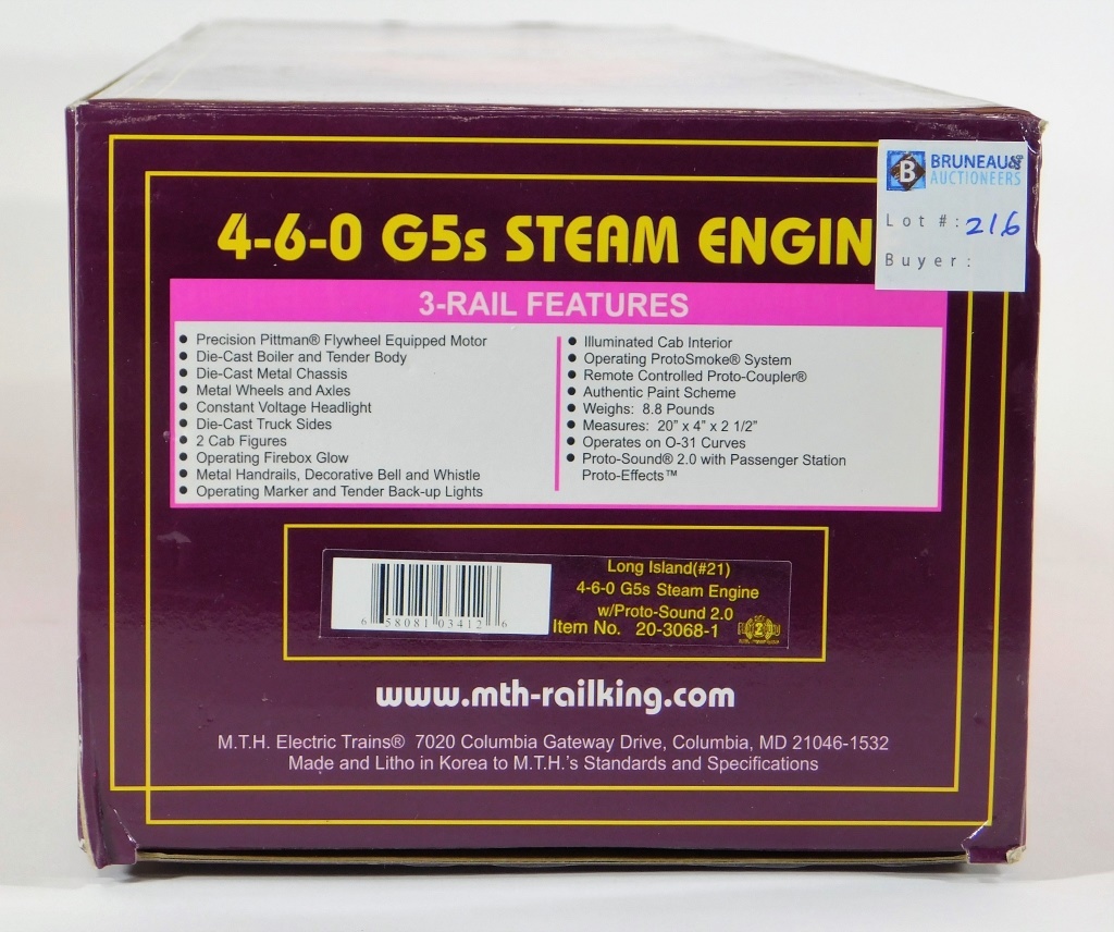 MTH LONG ISLAND 4 6 0 G5S STEAM 29cdd4