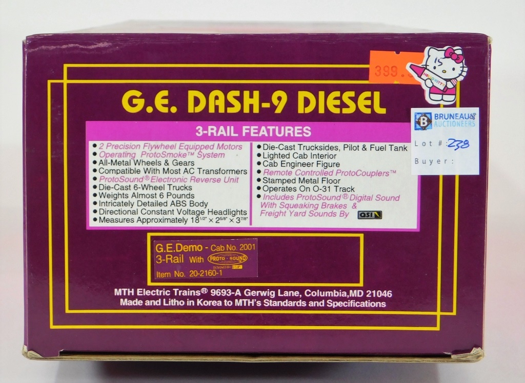 MTH G E DEMO DASH 9 DIESEL ELECTRIC 29cdff