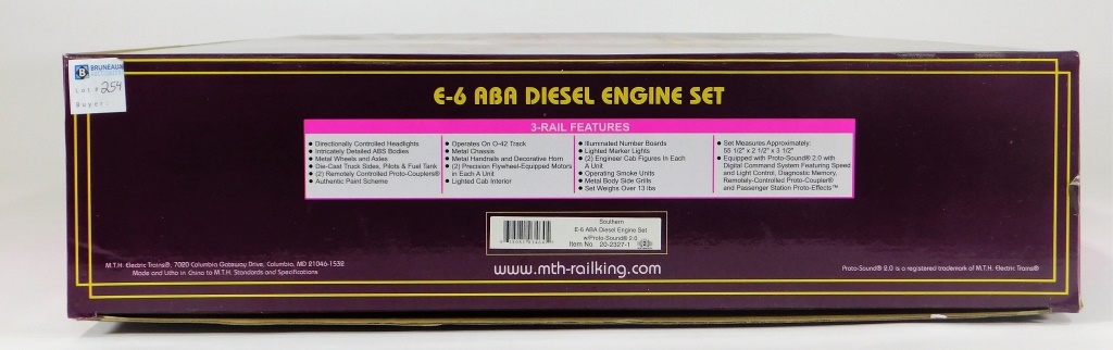 MTH SOUTHERN E 6 ABA DIESEL ENGINE 29ce1a