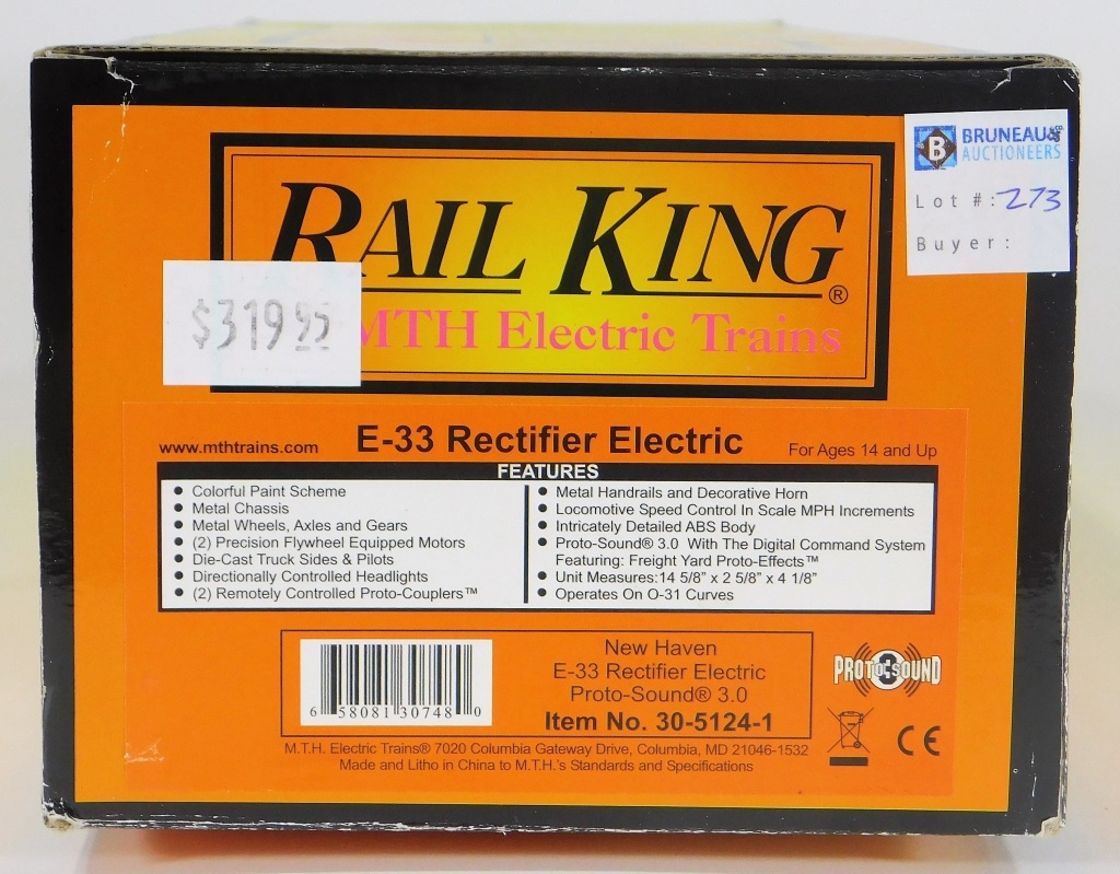 RAIL KING NEW HAVEN E 33 RECTIFIER 29ce3d
