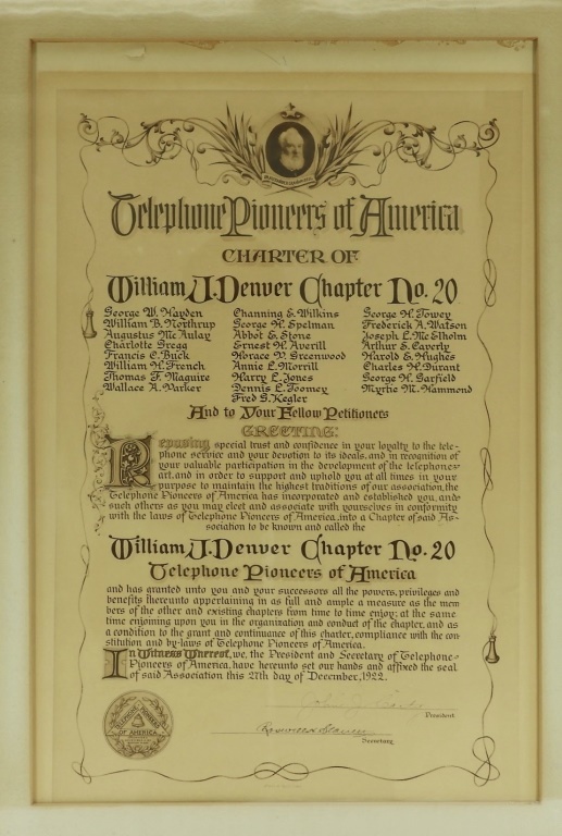 1922 TELEPHONE PIONEERS OF AMERICA 29cea8