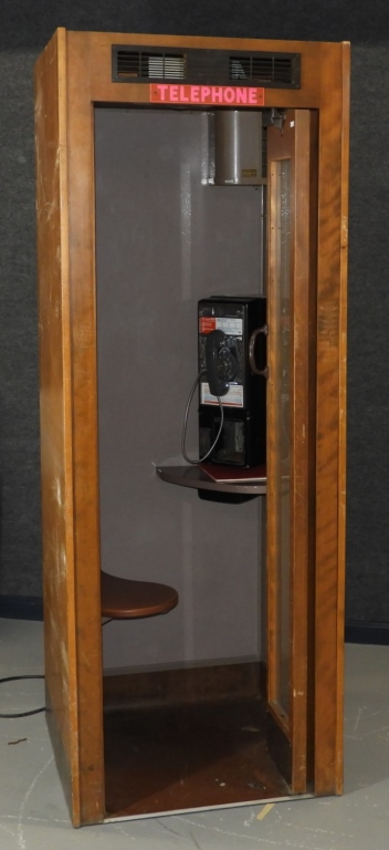 VINTAGE VENEER ROTARY PAY PHONE TELEPHONE