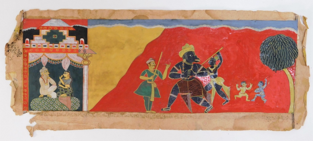 INDIAN MALWA SCHOOL PAINTING ON