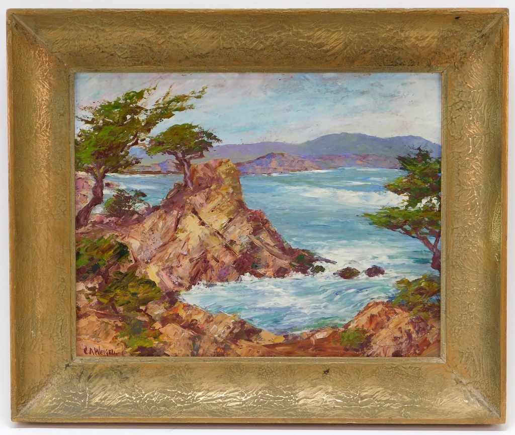 CHARLES WEIGEL O B PLEIN AIR CALIFORNIA 29a8db