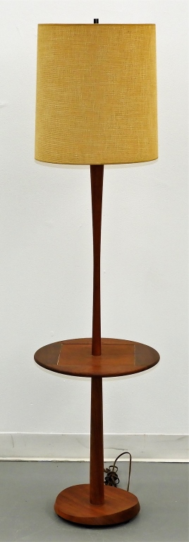 LAUREL LAMP CO. WALNUT MCM TABLE FLOOR