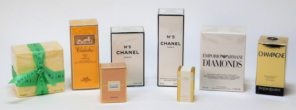 8PC CHANEL HERMES CARTIER NOS PERFUME 29a91b