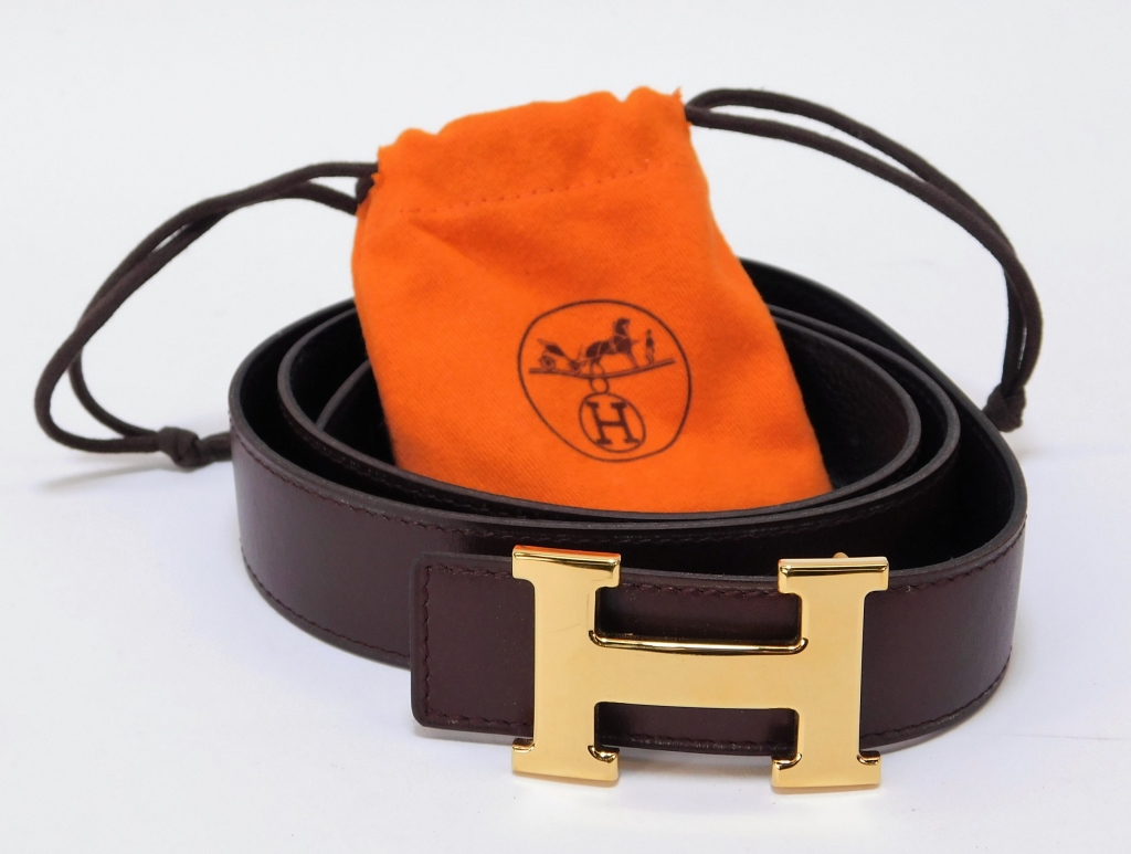 AUTHENTIC HERMES H REVERSIBLE LEATHER