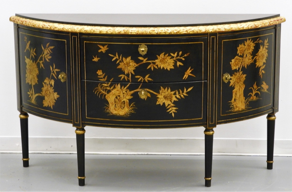 FRENCH STYLE CHINOISERIE DEMILUNE 29a97b