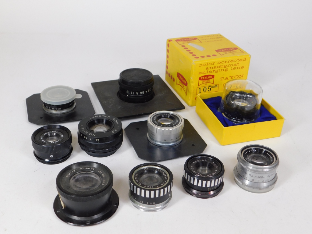 LOT OF 10 ENLARGER LENSES Lot of 29aa44