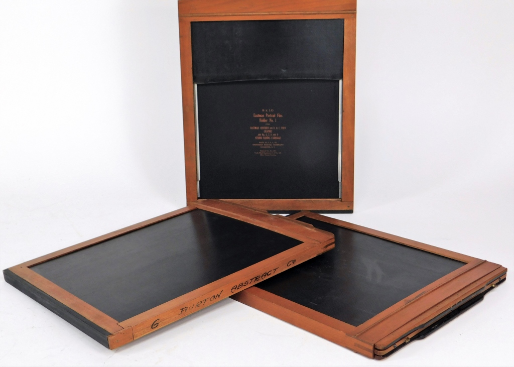 LOT OF 3 KODAK 8X10 WOOD FILM HOLDERS