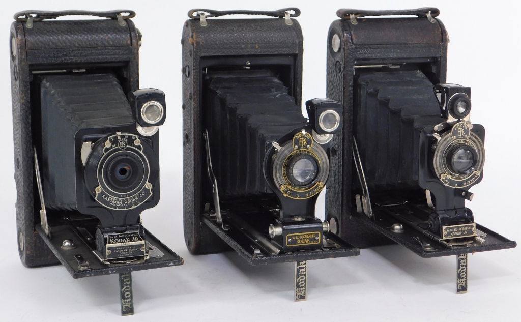 LOT OF 3 KODAK FOLDING CAMERAS