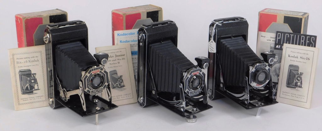 LOT OF 3 KODAK SIX-16 FOLDING CAMERAS