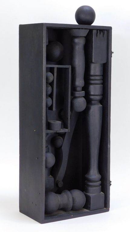 LOUISE NEVELSON BLACK WOOD ASSEMBLAGE 29aca8