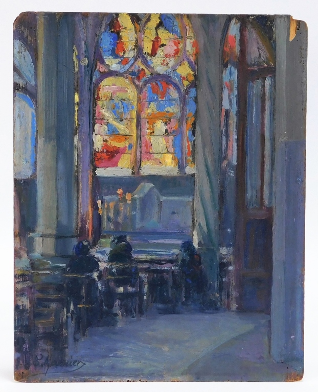 19C FRENCH IMPRESSIONIST CATHEDRAL 29acac