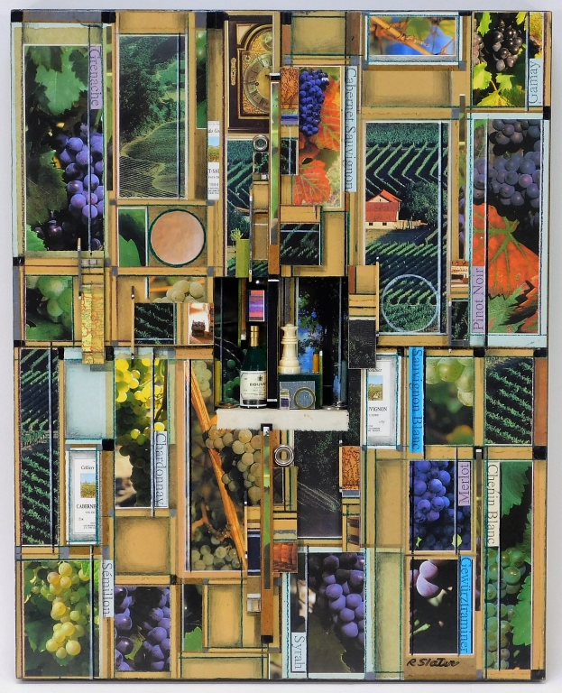 RODERICK SLATER WINE COLLAGE MIXED