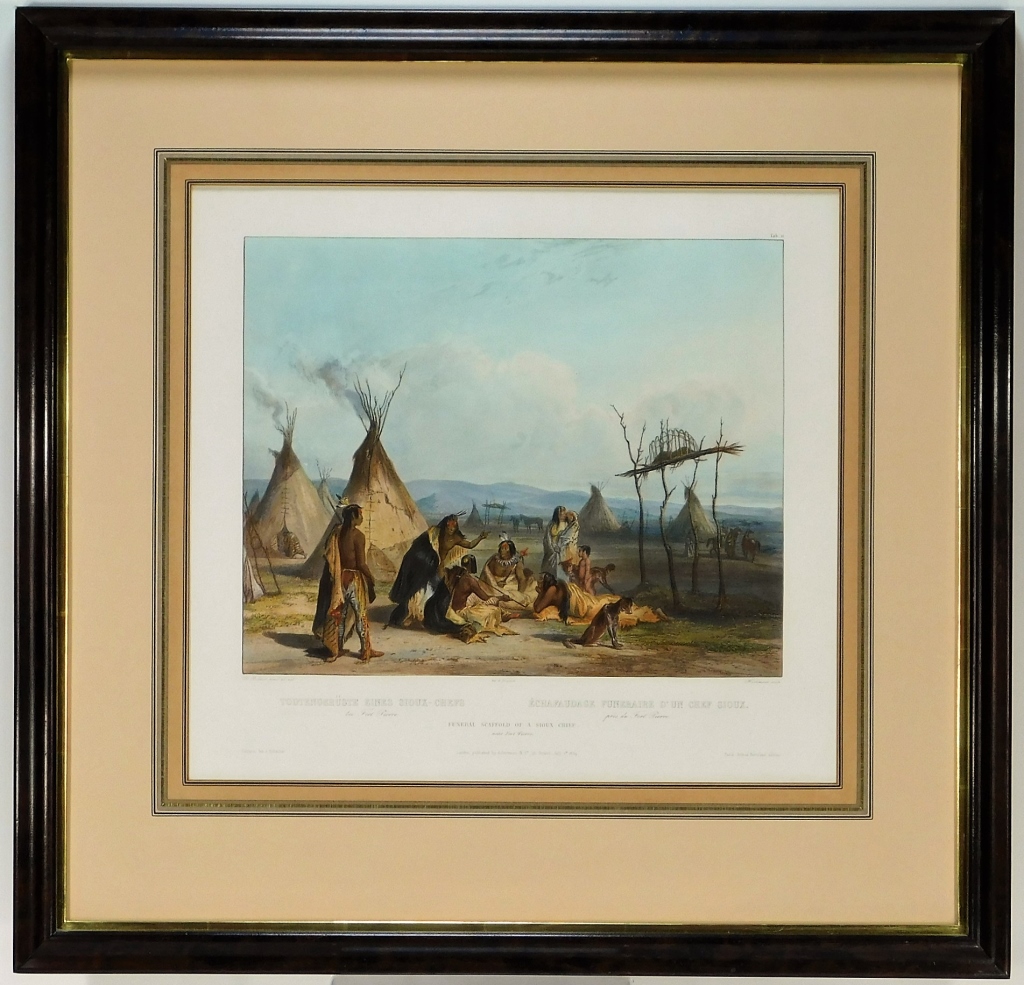 KARL BODMER NATIVE AMERICAN HANDCOLORED