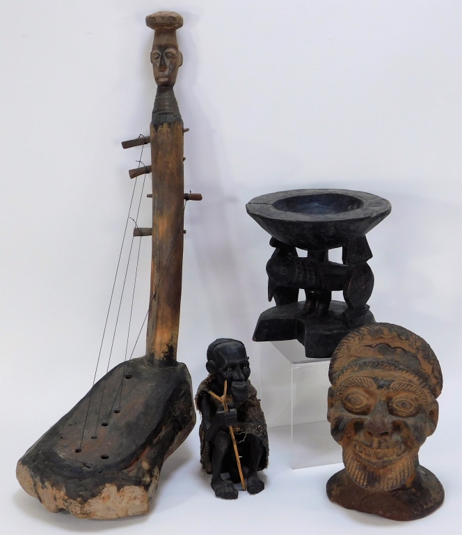 GROUP OF AFRICAN CEREMONIAL AND