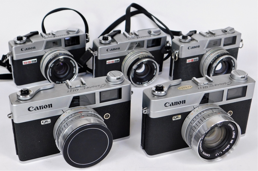 GROUP OF 5 CANON CANONET QL17 RANGEFINDER