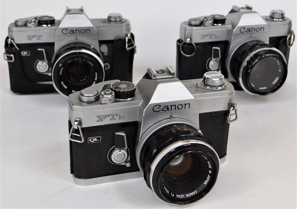 GROUP OF 3 CANON FT SLR CAMERAS 29ae10